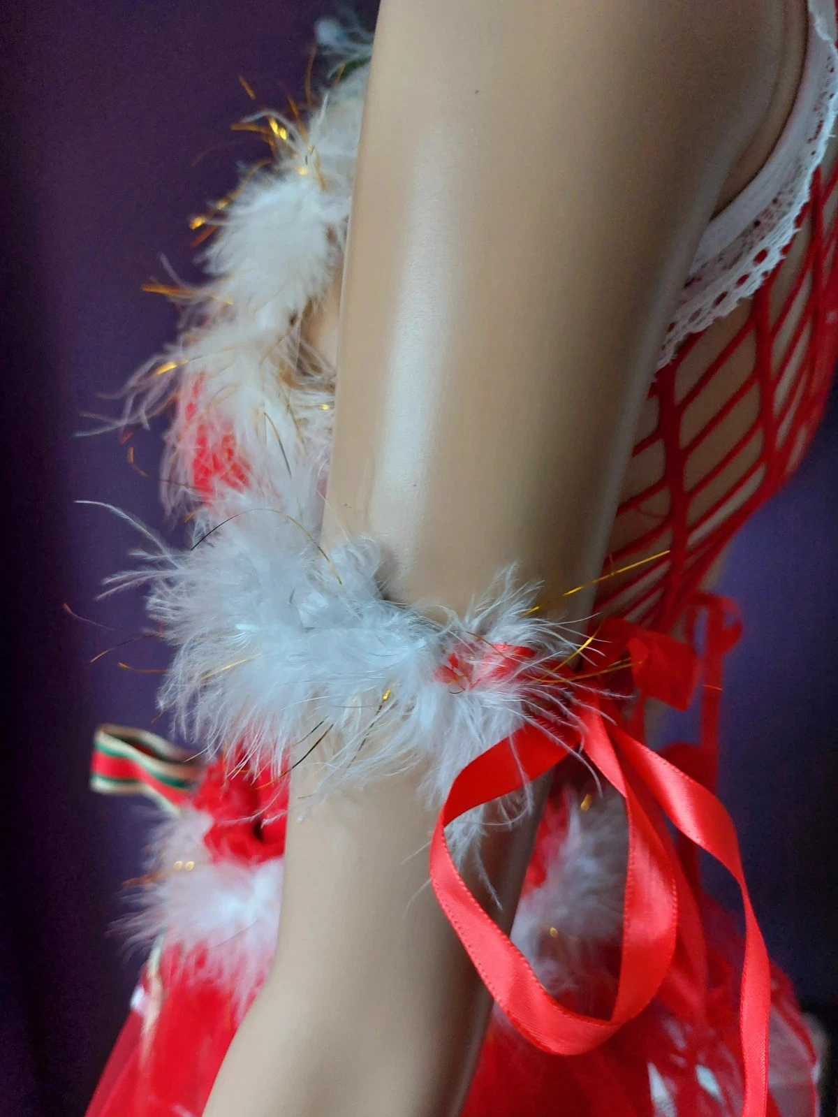 Conjunto de 5 peças de Natal com visual de menina do Papai Noel sexy – Tamanho único – photo 14